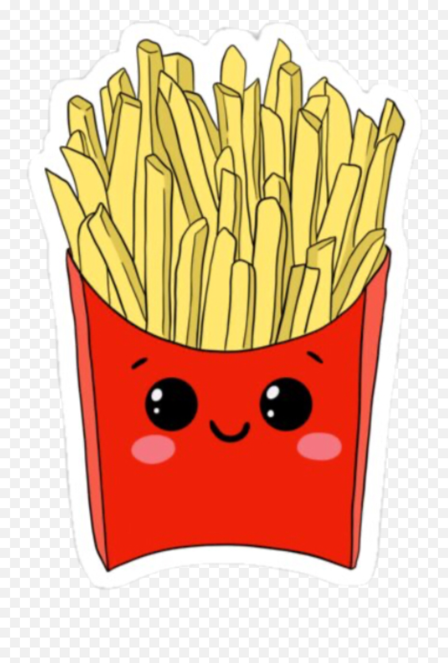 Largest Collection Of Free - Toedit French Fries Stickers Kawaii French Fries Emoji,French Fry Emoji