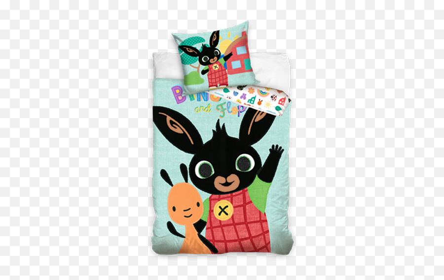 Bing Bunny Bing Bunny Single Duvet Cover Set - Dekbedovertrek Bing Konijn Emoji,Emoji Pillow Set