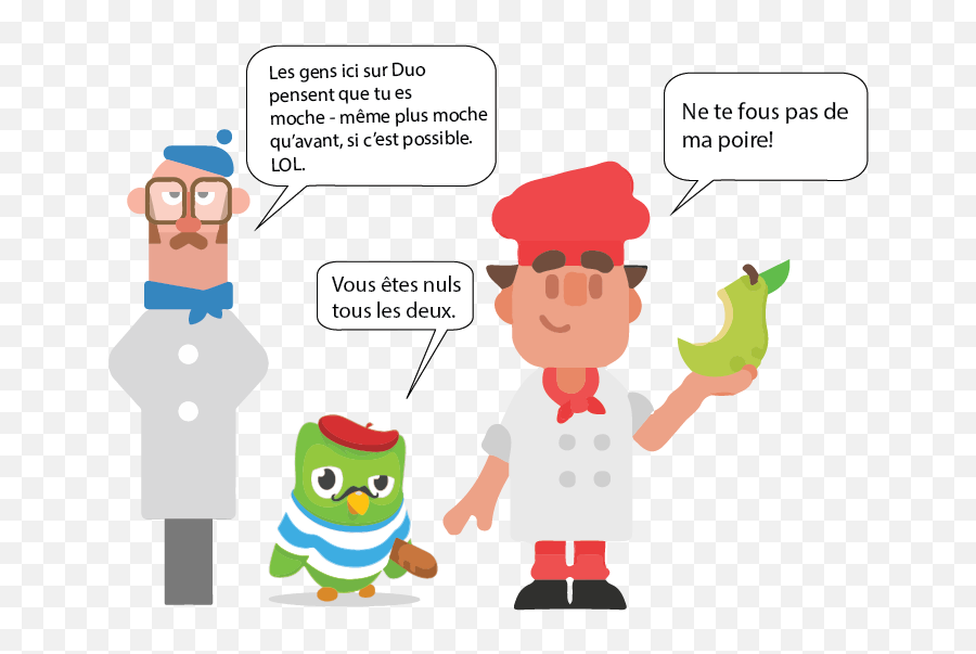 Sentence Pictures - Duolingo Sharing Emoji,Mullet Emoji