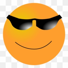 Smiley Face Happy Sunglasses Emotions - Look Cool Clipart Emoji