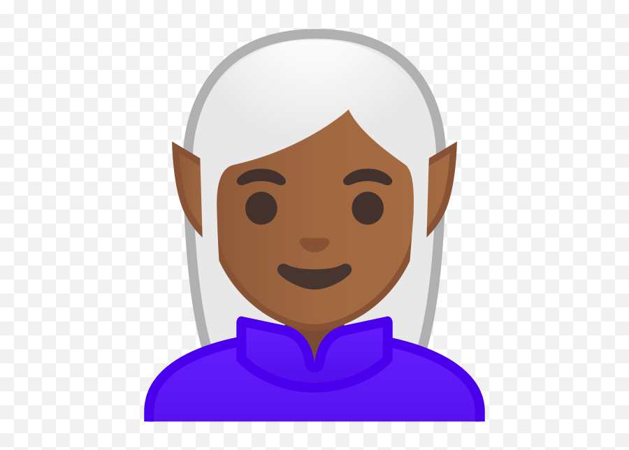 Noto Emoji Oreo 1f9dd 1f3fe 200d 2640 - Woman Elf Medium Dark,Chin Emoji