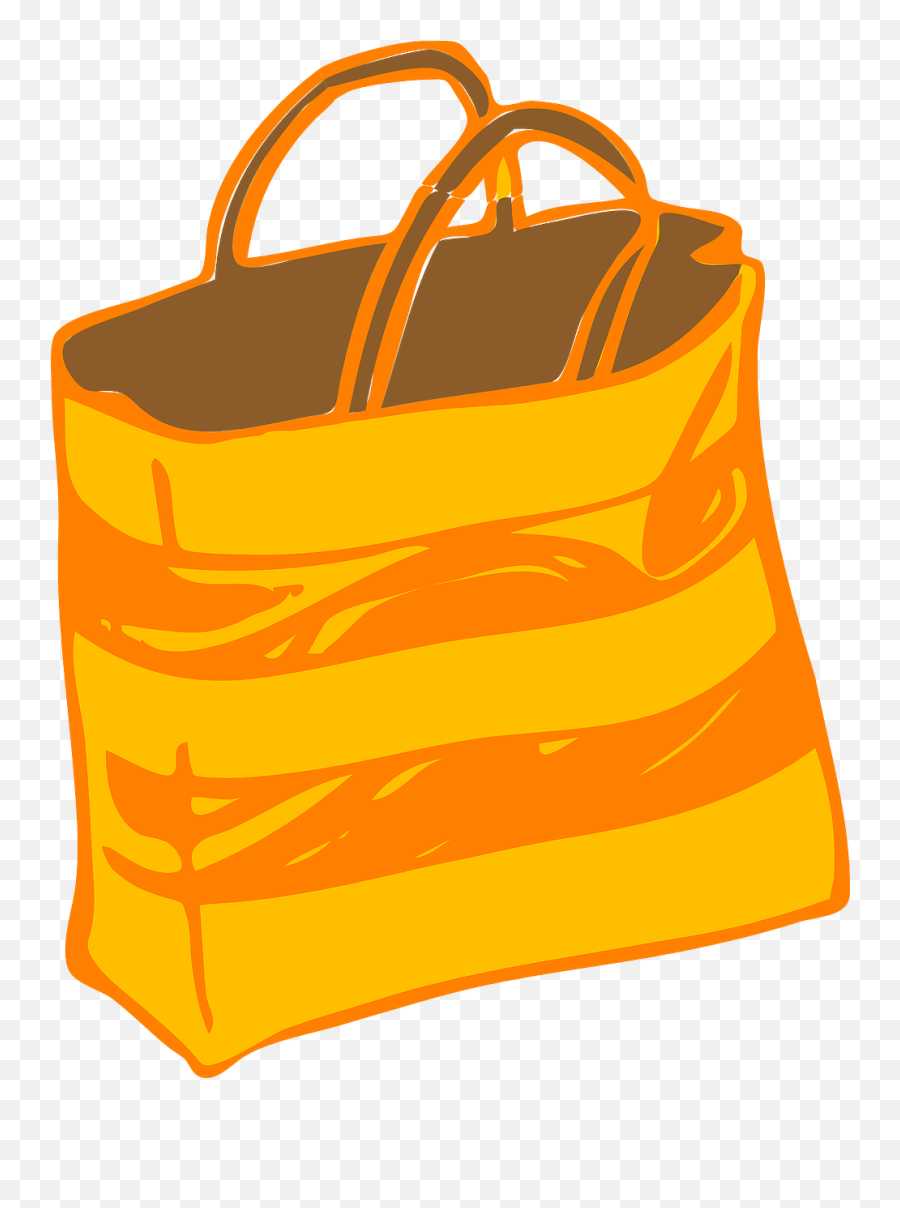Handbag Orange Yellow Bag Shopping Bag - Shopping Bag Clip Art Emoji,Emoji Tote Bag
