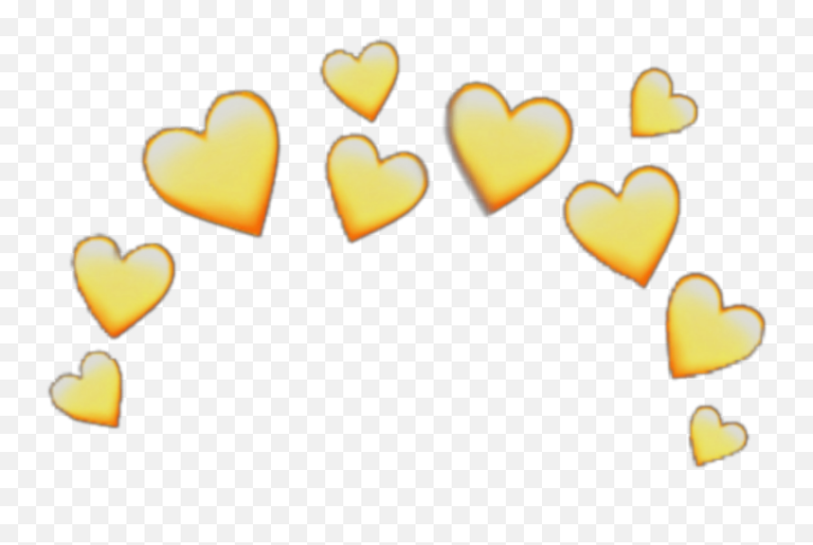 Snap Chat Hearts - Orange Heart Crown Png Emoji,Snapchat Streak Emoji Meanings