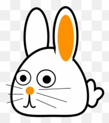 Spring Easter Rabbit Vector Image - Sketsa Gambar Kepala Kelinci Emoji