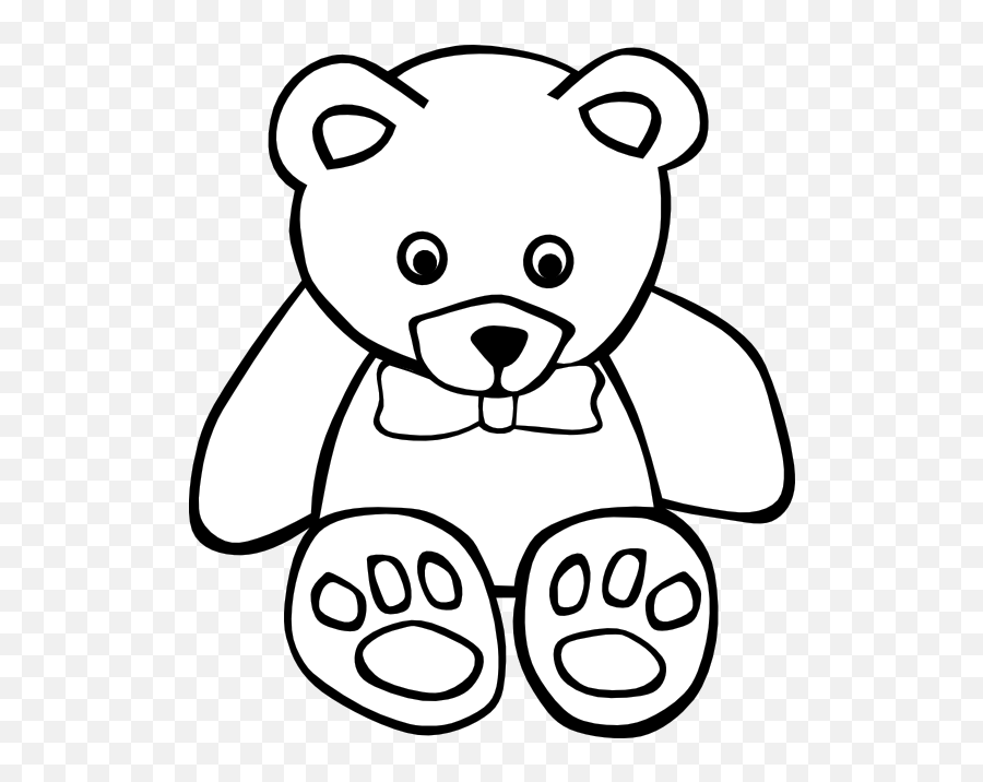 Clipart Bear Simple Transparent - Teddy Bear Coloring Pages Emoji,Bear Black And White Emoji