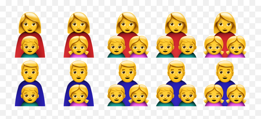 Family Emoji Transparent Png Clipart Free Download - Single Mom Family Emoji,Ios 10 Emojis