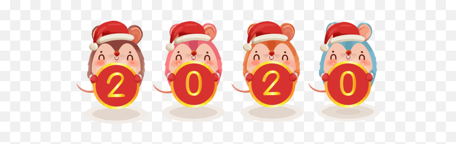 Download New Years 2020 Emoticon Cartoon Smile For Happy - New Year 2020 Emoji,New Emoticon