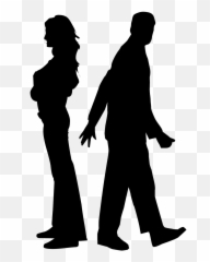 Anger Rejection Marriage Silhouette People - Male And Female Silhouette Png Emoji,Annoyed Emoticon