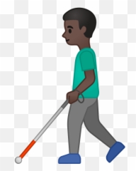 Dark Skin Tone Emoji - Walk Emoji,Golf Club Emoji