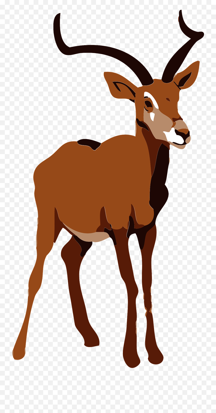 Clipart - Impala Clipart Emoji,Buck Deer Emoji