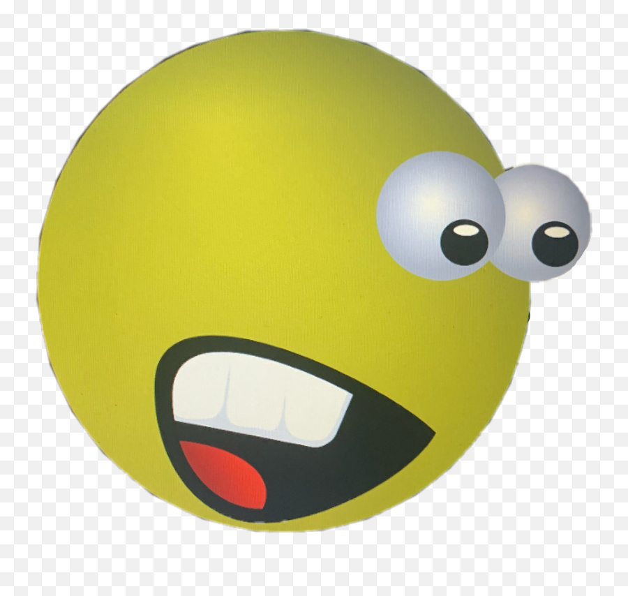 Shock Smiley Face Funny Emoji Sticker - Scared Face Cartoon,Funny Smile Emoji