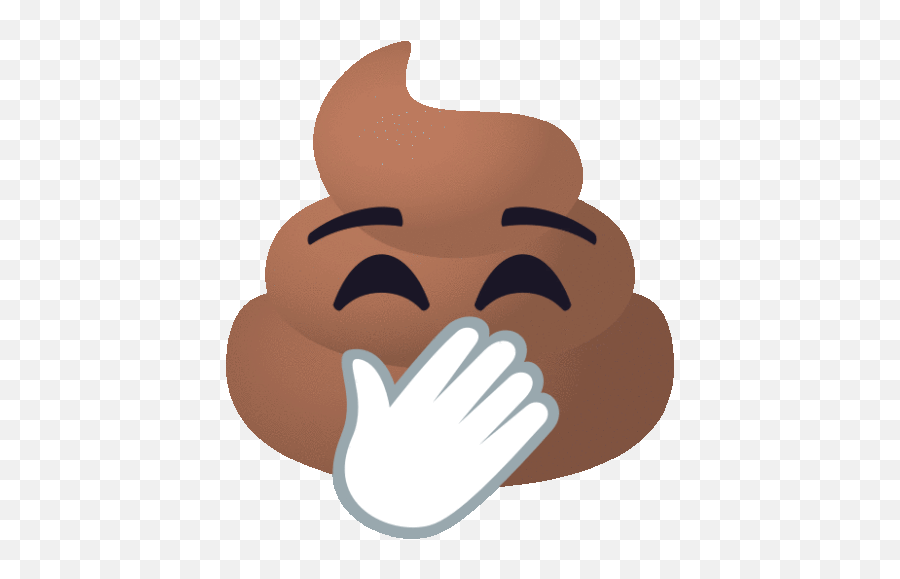 Covering Mouth Pile Of Poo Gif - Fictional Character Emoji,Covering Mouth Emoji