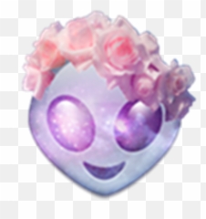 Galaxy Alien Emoji With Flower Crown - Flower Crown Transparent Alien Emoji,Flower Crown Emoji