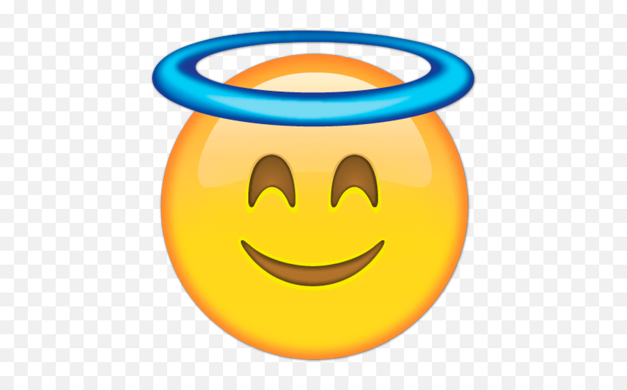 Smiling Face With Halo Emoticon - Smiley Angel Emoji,Emoji Cover