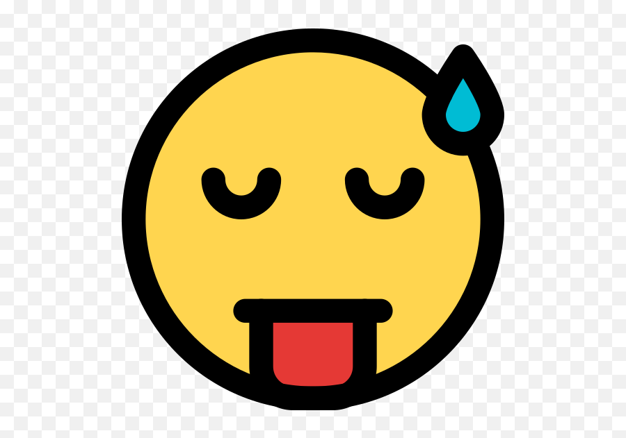 Sweat Icons - Information Technology Emoji,Exhausted Emoji