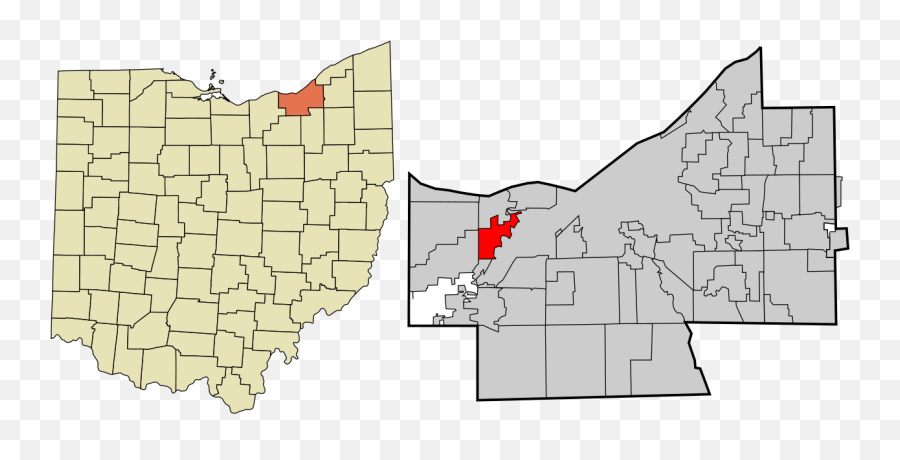 Cuyahoga County Ohio Incorporated - University Heights Location On Ohio Emoji,Ohio Emoji