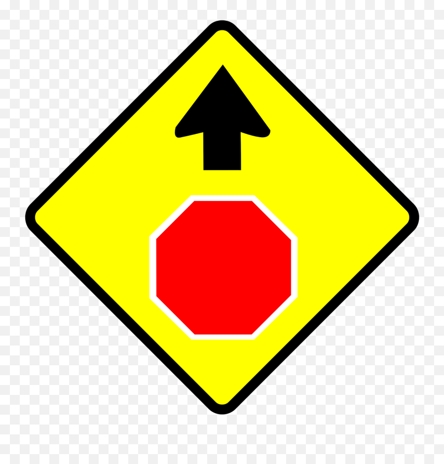 Stop Warning Caution Danger Sign - Stop Sign Ahead Sign Emoji,Walking Dead Emoji Download