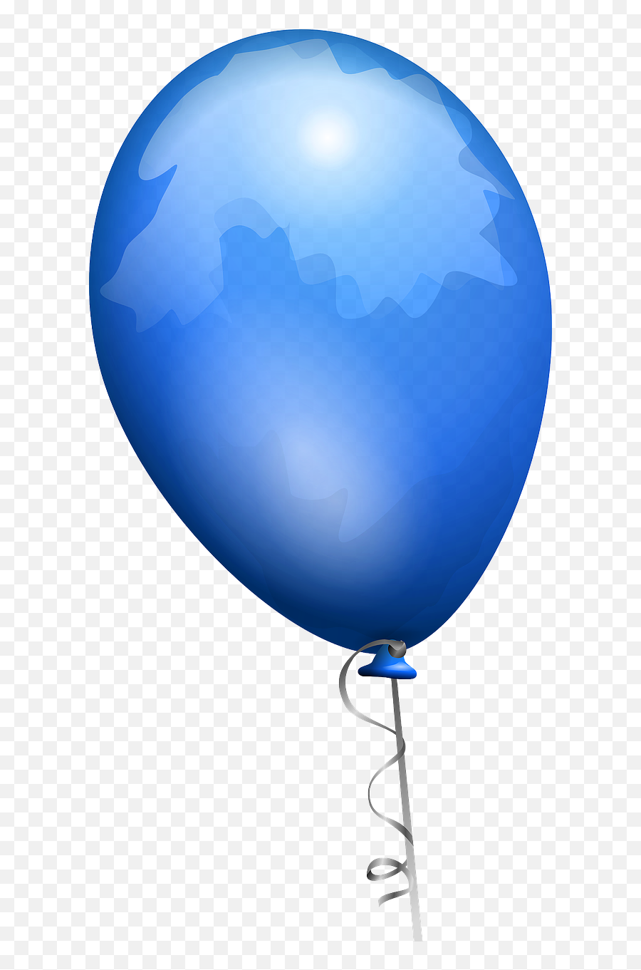 Balloon Blue Shiny Helium Happy - Balloon Clip Art Emoji,Birthday Balloon Emoji