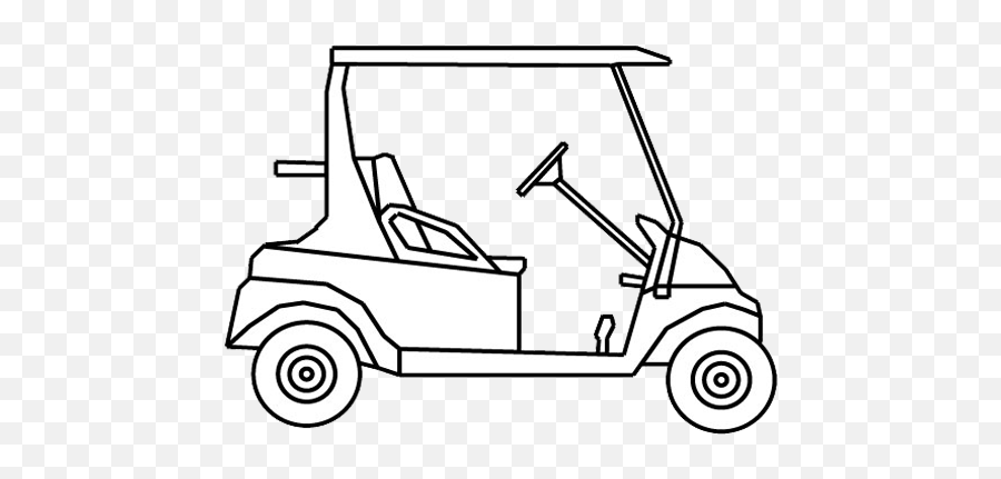 Vector Sketches Pattern Transparent - Golf Cart Side View Emoji,Golf Cart Emoji