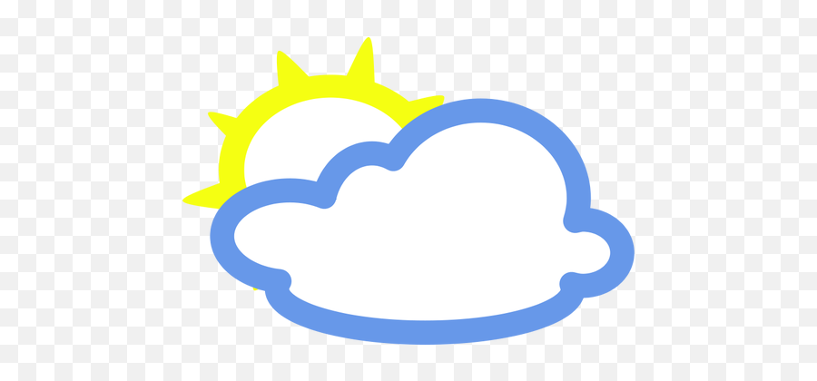 Sun Weather Symbol Vector Image - Weather Symbols Emoji,Rain And Sun Emoji