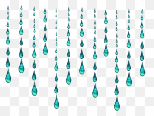 Raindrops Border Edge Drops Tears - Transparent Emoji