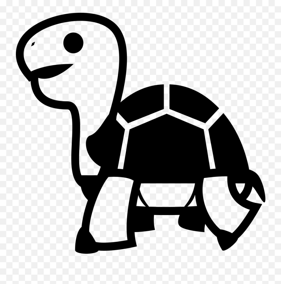 Emojione Bw 1f422 - Animal Emoji Black White,Turtle Emoji