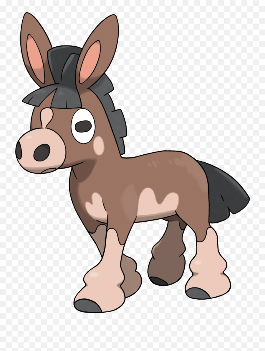 Mule Clipart Domesticated Mule Domesticated Transparent - Mudbray Pokemon Emoji,Jackass Emoji