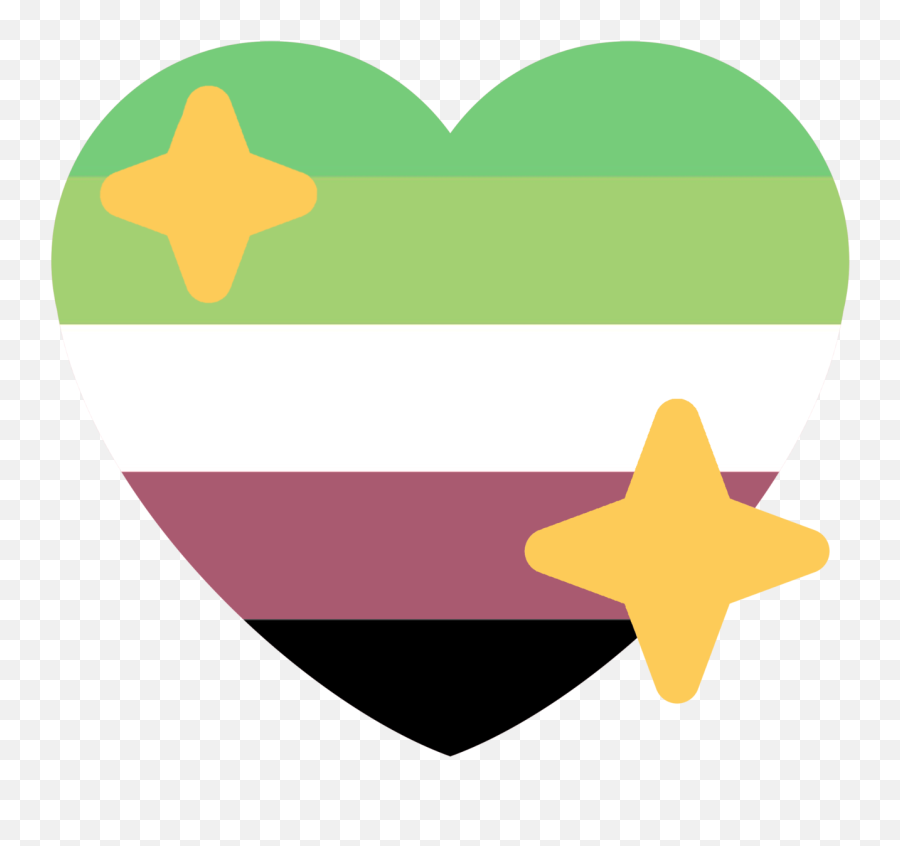 Neon Pastel Pride Emojis - Aroflag Heart Emoji Discord,Green Emoji Heart