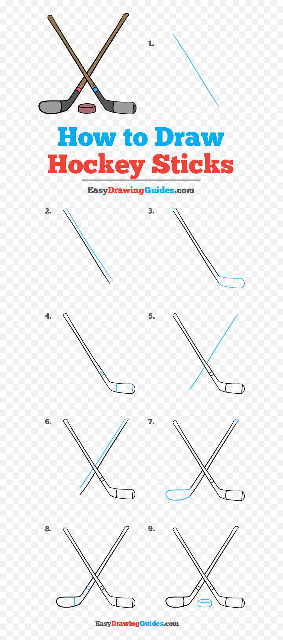 How To Draw Hockey Sticks - Hockey Stick Drawing Easy Emoji,Hockey Stick Emoji