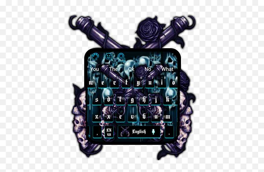 Download Skull Gun Black Rose Keyboard For Android Myket - Illustration Emoji,Android Gun Emoji