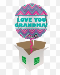Weybridge Helium Balloon Delivery In A Box Send Balloons - Happy 8th Birthday Balloons Emoji,Car Grandma Flower Emoji