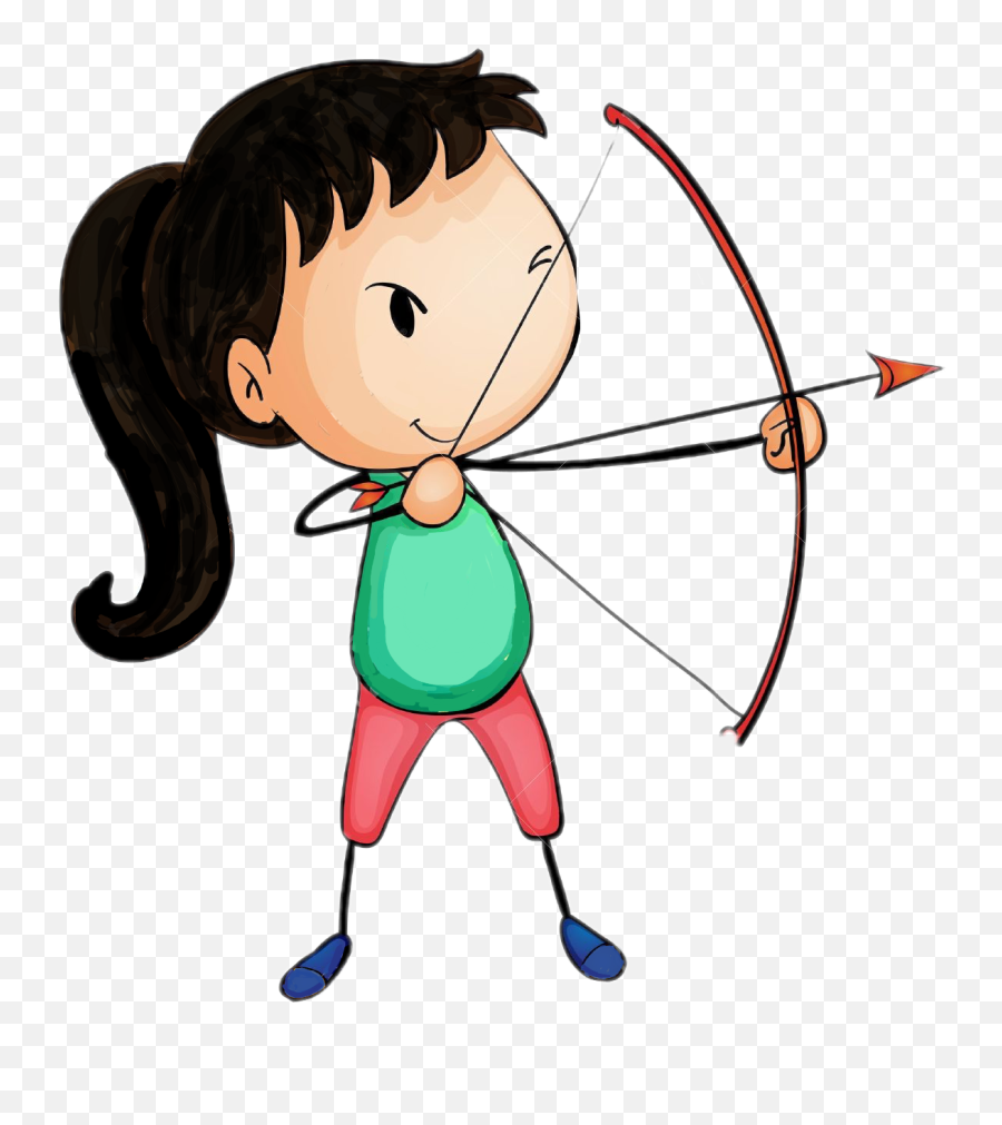 Girl Archery Archer Freetoedit - Archer Kid Clipart Emoji,Archer Emoji