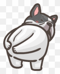 2020230 Line French Bulldog PIGU - Cartoon Animated Gif Emoji