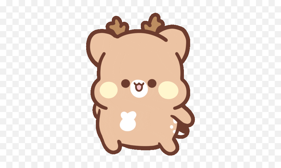 Kawaii Drawings Love Stickers Cute Gif - Tik Tok Cartoon Gif Emoji,Deer Emoji