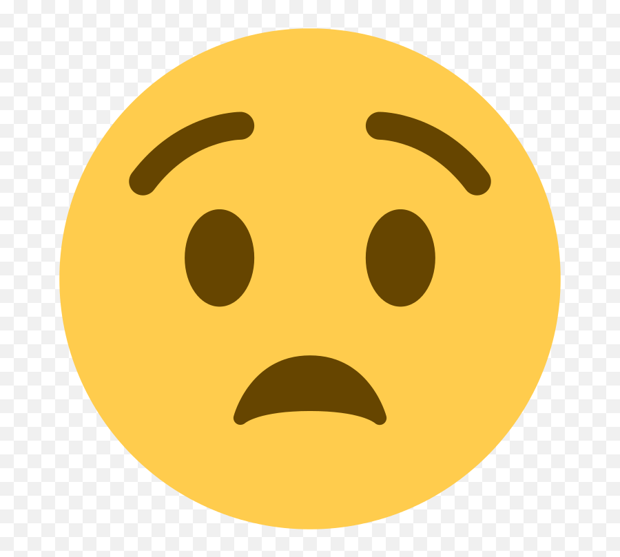 Twemoji 1f627 - Anguished Emoji,Transparent Emojis