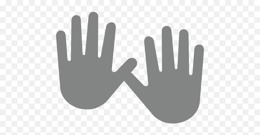 Open Hands Sign Emoji For Facebook Email Sms - Black And White Emoji Hands,Emoji Hands