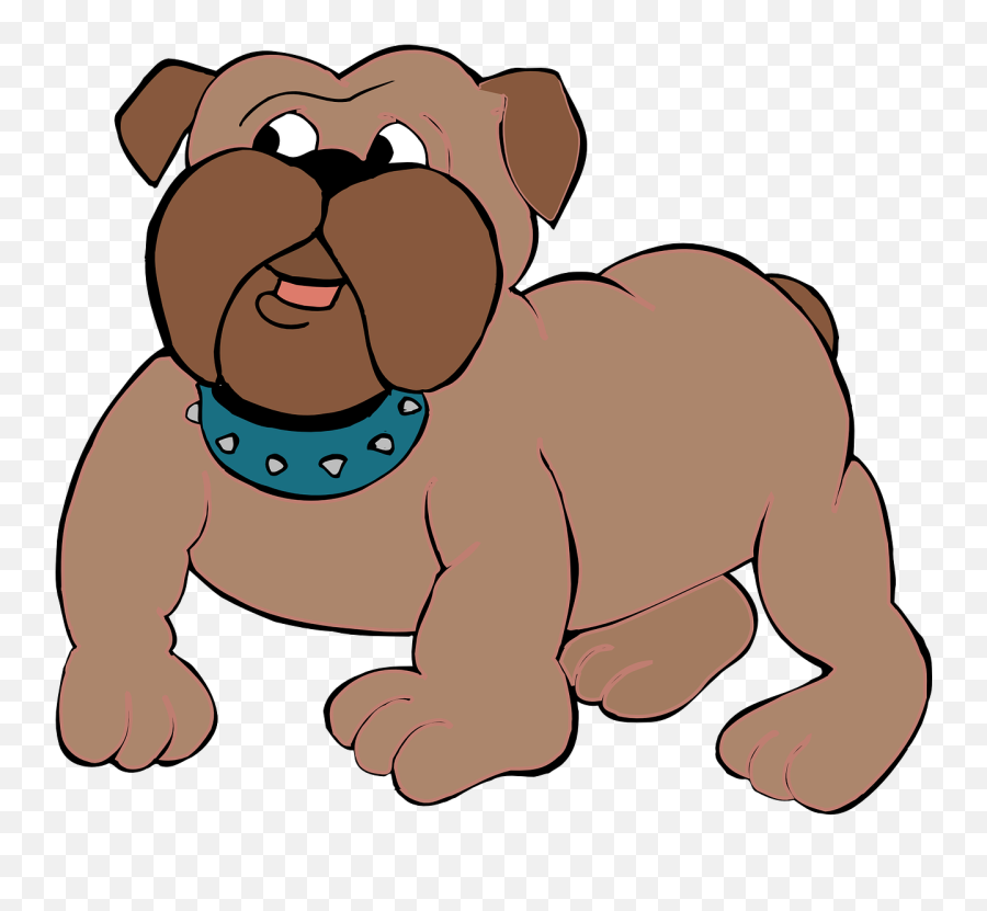 Dog Bulldog Animal Curious Playful - Big Dog Clipart Emoji,Upside Down Emoji Face