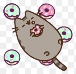 Pusheen Donut Doghnut Doghnuts Cute - Cat Emoji