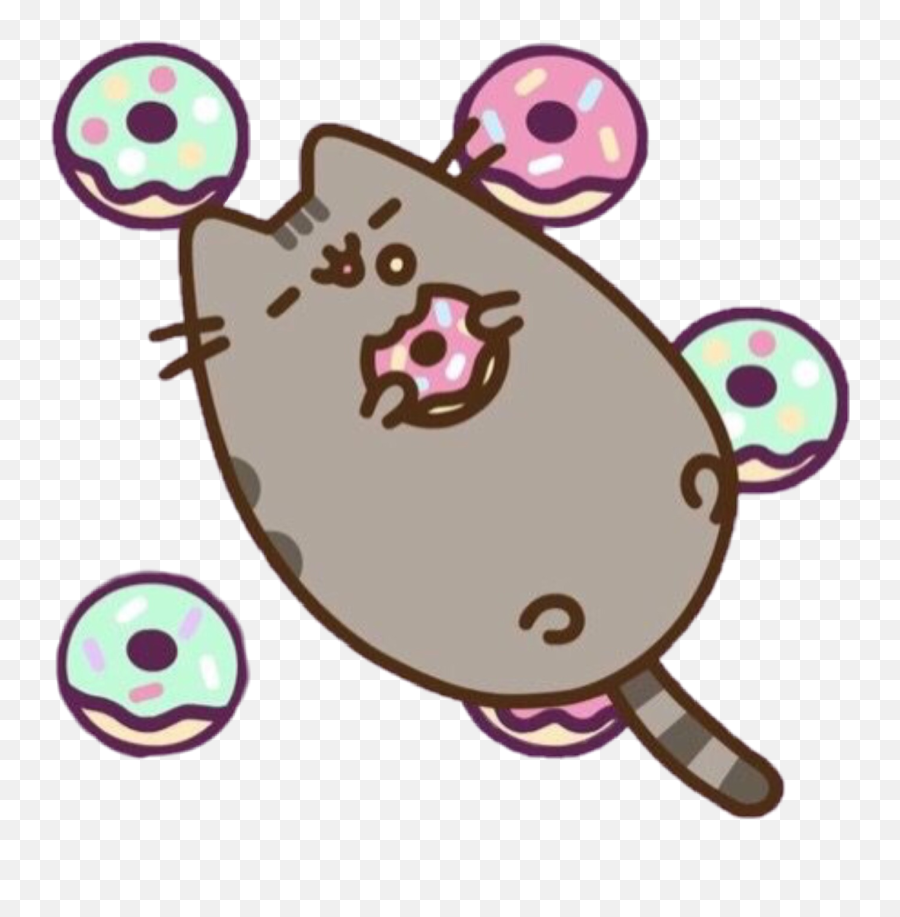 Pusheen Donut Doghnut Doghnuts Cute - Pusheen Cat Emoji,Pusheen Cat Emoji
