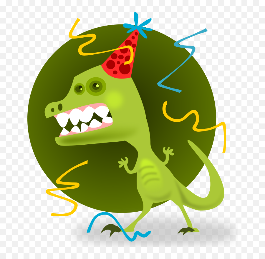 Free Party Clipart - Party Fun Dinosaur Clipart Emoji,Party Hat Emoticon