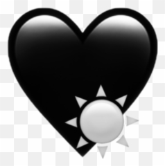 Emoji Aesthetic Tumblr Goth Black Gray Iphone - Heart,Goth Emoji