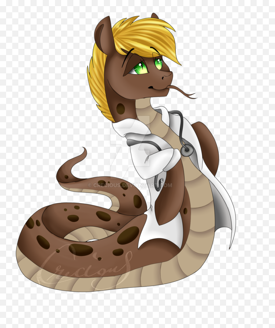 Download Crecious Clothes Doctor Forked Tongue Lab Coat - Snake In A Coat Cartoon Emoji,Snake Emoji Png