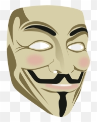 Guy Fawkes Mask - Anonymous Transparent Emoji
