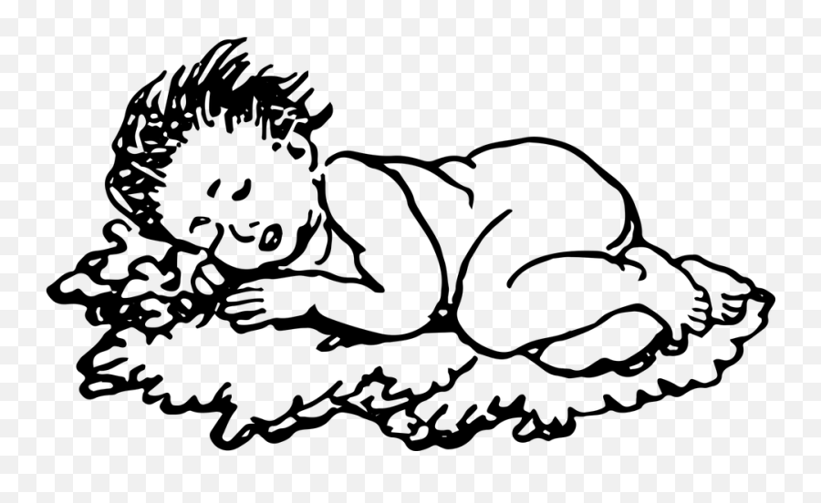 Free Asleep Sleep Images - Sleeping Baby Clipart Black And White Emoji,Tired Emoticons