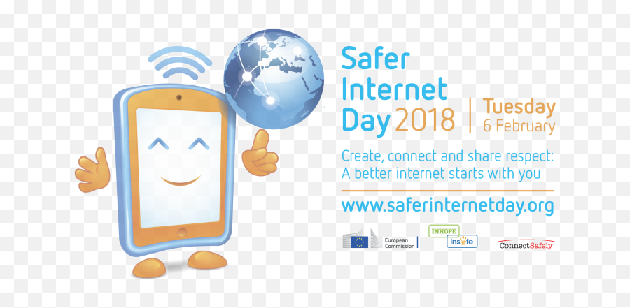 Safer Internet Day February 6 2018 - Julie Tetel Andresen Safer Internet Day 2019 Logo Emoji,Concern Emoticon