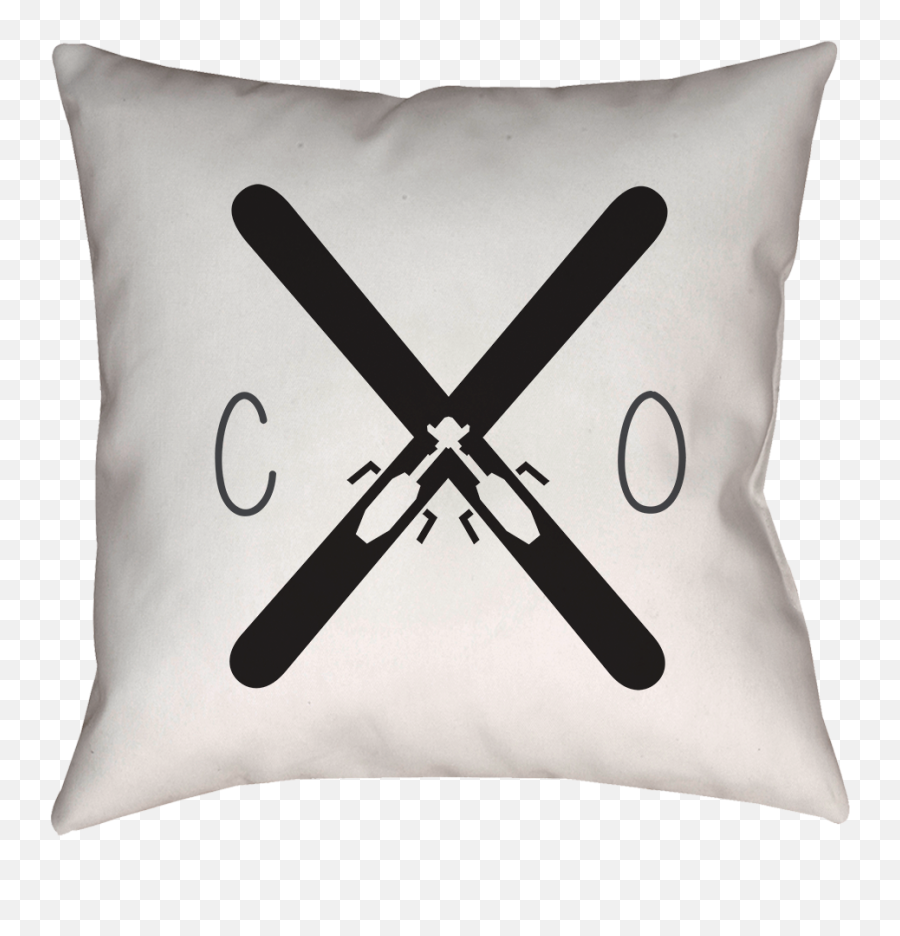 Colorado Snow Ski - Throw Pillow Snow Skiing Colorado Cushion Emoji,Skiing Emoticon