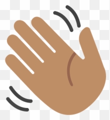 Waving Hand Emoji Clipart - Clip Art Wave Goodbye,Hand Emoji