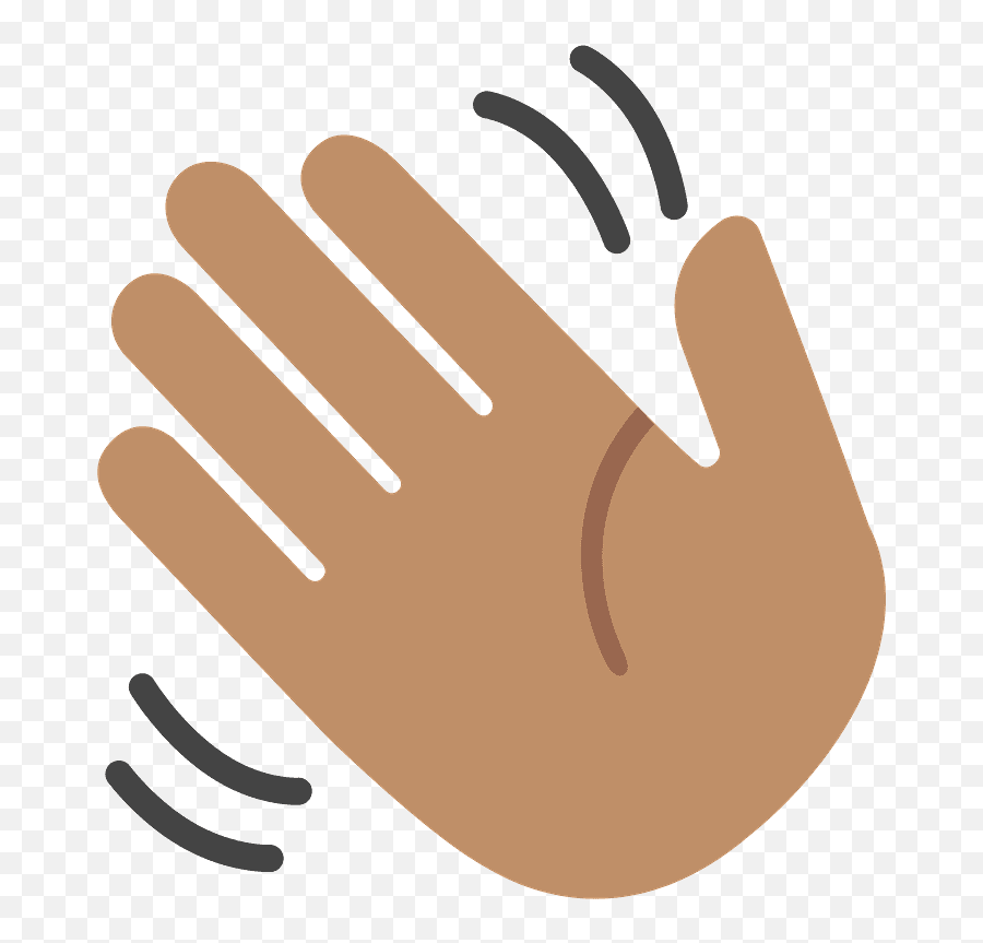Waving Hand Emoji Clipart - Clip Art Wave Goodbye,Hand Emoji