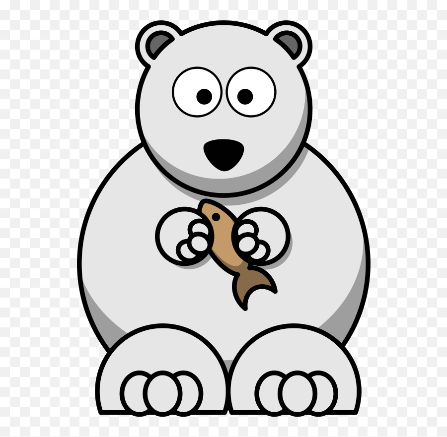 Polar Bear Cartoon Polar Bear Coloring - Polar Bear Cartoon Clip Emoji,Polar Bear Emoji