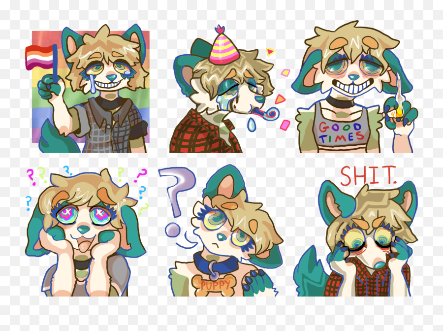 Danes World Telegram Sticker Pack Update U2014 Weasyl - Fictional Character Emoji,Oni Emoji